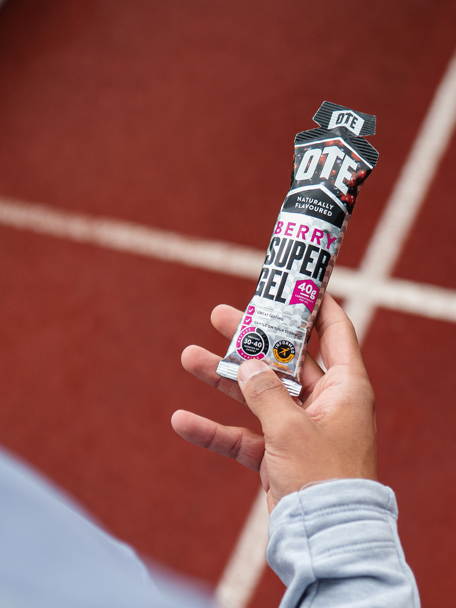 berry super gel at running track